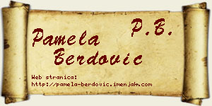 Pamela Berdović vizit kartica